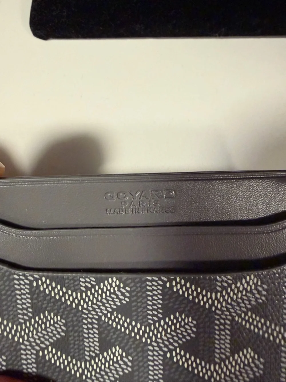Goyard Black and White Card Holder in Goyardine Canvas